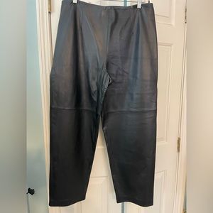 🖤 NWT Gorgeous Talbots Petite Black Leather Pants🖤